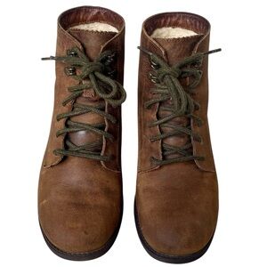 UGG Boots Australia Denhali Suede Leather Lace Up Shearling Lining Women’s